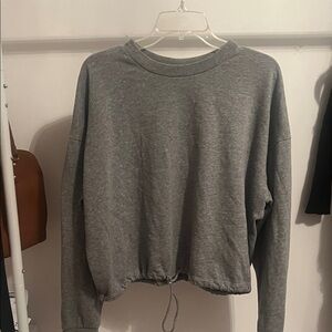 No Boundaries Heather Gray Crew Neck Sweater
